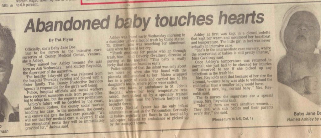 Baby Jane Doe clipping