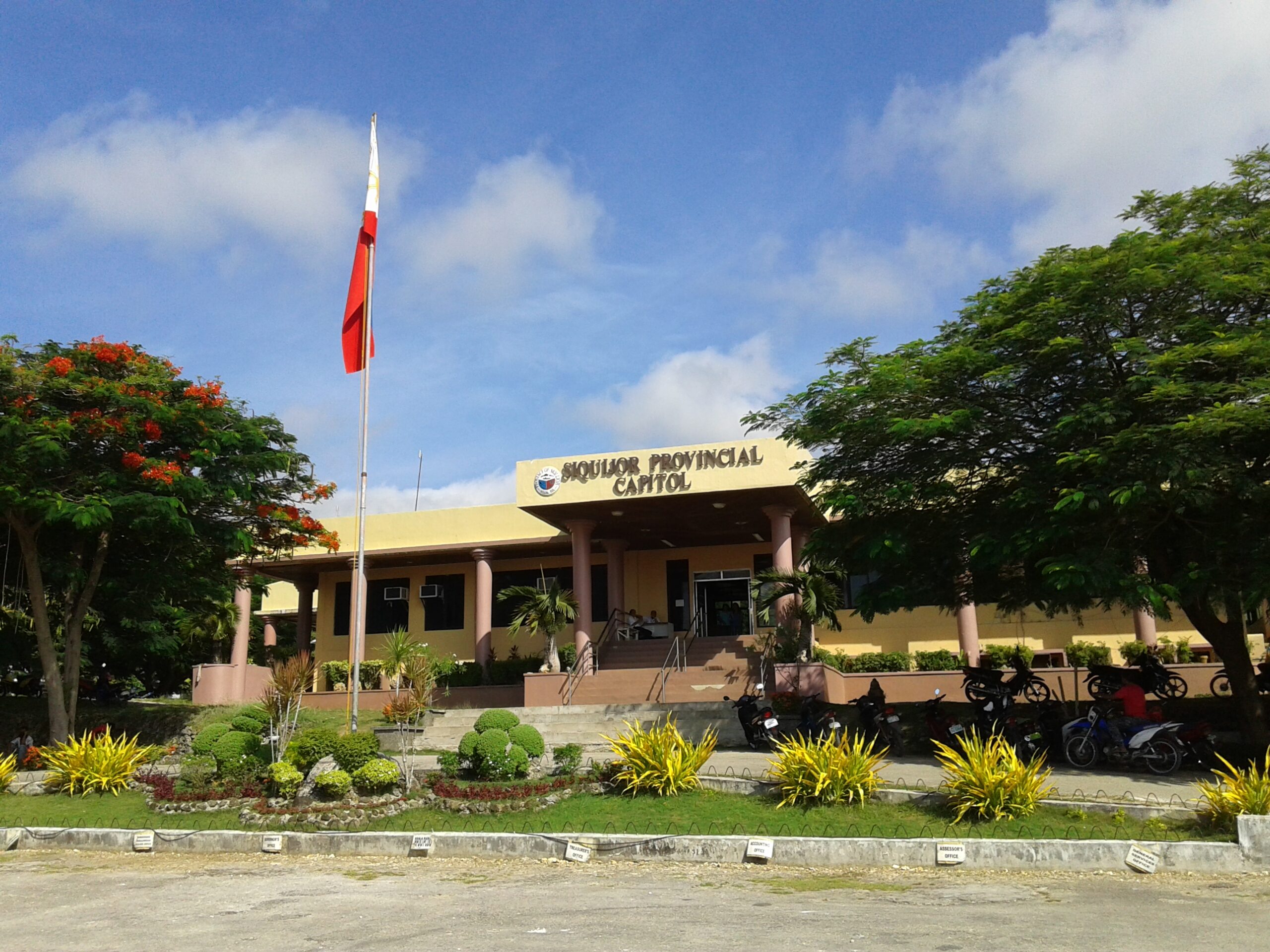 The Provincial Capitol Building of Siquijor Province in Siquijor Town where the governor, vice-governor and provincial board have offices.